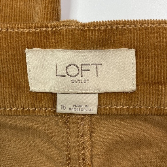 Loft Outlet Light Brown Corduroy Hi Rise Skinny Pants Size 16 - Picture 11 of 13